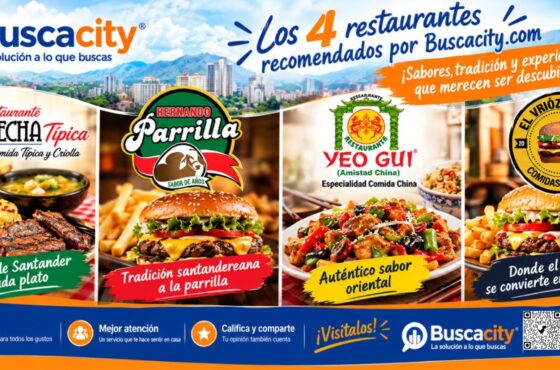 LOS 4 RESTAURANTES RECOMENDADOS POR BUSCACITY: SABORES, TRADICIÓN Y EXPERIENCIAS QUE MERECEN SER DESCUBIERTAS